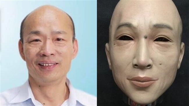 像到嚇死人！超擬真韓國瑜頭套問世