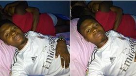 奈及利亞網友拍和室友的三人行照。(圖/翻攝自推特)