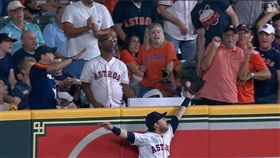 ▲瑞迪克（Josh Reddick）全壘打牆上沒收陽春砲。（圖／翻攝自MLB官網）