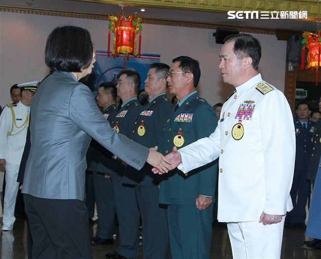 總統出席「108年下半年陸海空軍將官晉任布達暨授階典禮」（圖／記者邱榮吉攝）