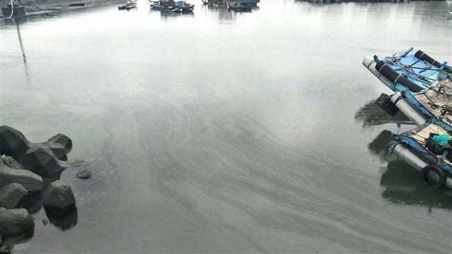 雲林漁港漏油　環保局緊急清除油汙