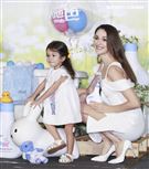 瑞莎與女兒Nika出席抗敏感沐浴乳品牌代言活動。（記者林士傑/攝影）