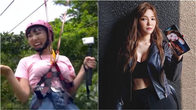 溜索繩勒住！何美炸渾圓隱乳　網暴動