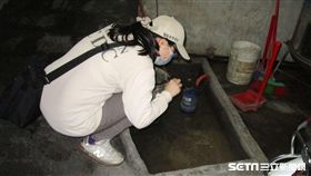 疾管署防疫人員持續加強三民區安吉里及鼎強里孳生源查核。（圖／疾管署提供）