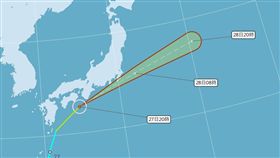 遊日要當心！第3號颱風「聖帕」生成　估今晚登陸日本
圖／翻攝自中央氣象局