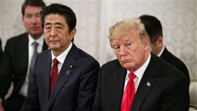 美國總統川普與日本首相安倍晉三舉行領袖會談，圖／美聯社／達志影像