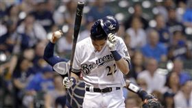 ▲葉立奇（Christian Yelich）連續6場比賽未開轟。（圖／美聯社／達志影像）