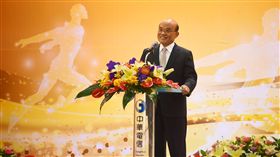 行政院長蘇貞昌出席中華電信公司績優人員表揚大會。（圖／行政院提供）