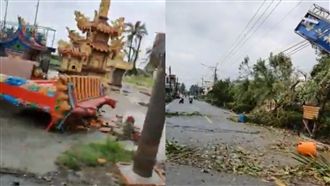 屏東突颳龍捲風　驚傳「車吹進民宅」