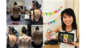 ▲戴資穎背部全裸秀肌肉。（圖／翻攝自戴資穎IG）