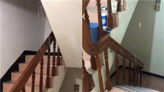 豪雨成災！3層透天住宅驚「水濂洞」