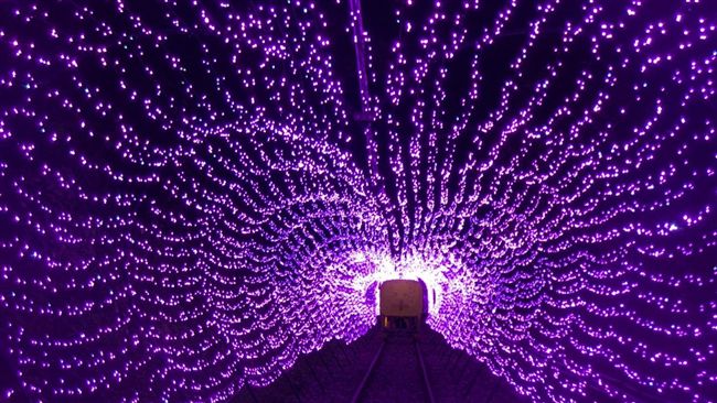鐵道自行車夜光限定！心形隧道超浪漫