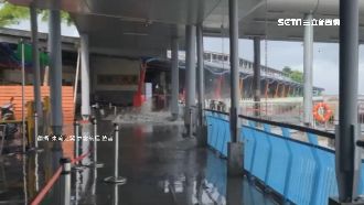 大潮來旗津海水倒灌！小琉球航線停航