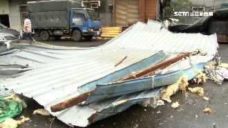 龍捲風肆虐？台南仁德區刮怪風掀屋頂