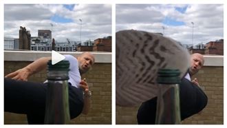 挑戰開瓶蓋！他一個迴旋踢千萬人朝聖