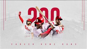 ▲哈波200轟、1000安同時達成。（圖／取自費城人隊推特）