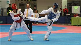 ▲林浩傑（左）於全運會擊敗學長魏辰洋（右）。（圖／全運會提供）