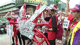 批長榮橫行！空服員苦行前進總統府　紅螃蟹伴行遞送陳情書