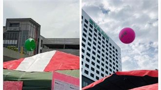 罷工空姐歡呼！長榮回家吧綠氣球自爆