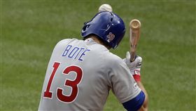 ▲小熊波特（David Bote）被94英哩速球K到頭。（圖／美聯社／達志影像）