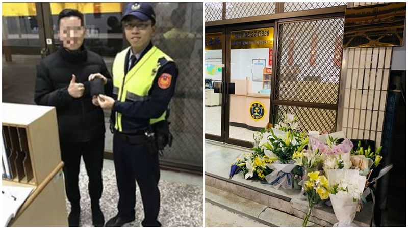 勇警救全車殉職！花束擺滿派出所門口