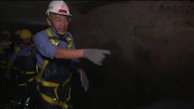 韓國瑜視察下水道。
