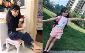 波浪捲尖下巴！《爸爸5》小山竹抽高　網驚：變超美（圖／翻攝自微博）