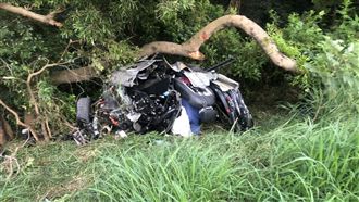 轎車衝出國道護欄飛撞路樹　駕駛慘死