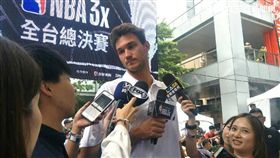 ▲蓋里納利在台北參加國泰NBA 3x活動受訪。（圖／記者林辰彥攝影）