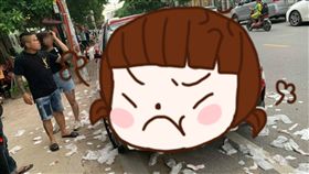 瑪莎拉蒂,衛生棉,停車,亂停,開罰,觸法,大姨媽,跑車 圖／翻攝自臉書