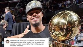 ▲庫克發文感激勇士。（圖／取自勇士隊IG）