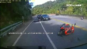 馬路當賽車場！2機車山路競速慘噴飛