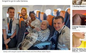 英國,95歲,飛機,倫敦,瑞士,日內瓦湖。(圖/翻攝自Milton Keynes Citizen)