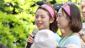 被洋男逼幫擦屁股　空姐郭芷嫣現身長榮罷工　（圖／記者林士傑攝影）