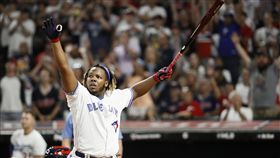 ▲小葛雷諾（Vladimir Guerrero Jr.）3輪打91轟卻不是全壘打大賽冠軍。（圖／美聯社／達志影像）