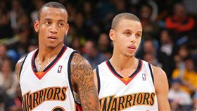 Monta Ellis與Stephen Curry。（圖／翻攝自勇士推特）