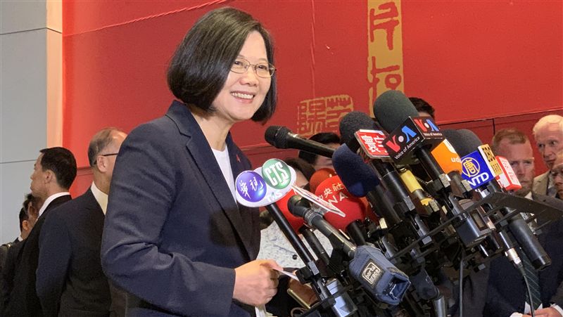 首訪駐紐約辦事處　蔡英文公開受訪