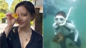 ▲李烈音捕食瀕危巨蚌，節目引發巨大爭議。（圖／翻攝自SBS）
