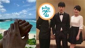 楊丞琳曾在首次替李榮浩站台時，貼出與黃子佼三人合照。（圖／翻攝自楊丞琳微博）