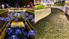 綠川對照圖。（組合圖／翻攝自新盛綠川水岸廊道 Shin Sei Green Waterway臉書、Dcard）