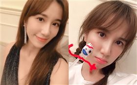 Apple（黃暐婷）直播／乳溝。翻攝IG