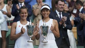 溫網女雙決賽 謝淑薇奪冠（圖／達志影像／美聯社）