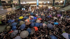 反送中，香港，沙田，新城市廣場。翻攝彭博