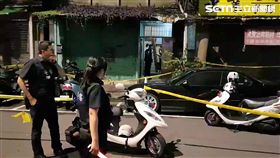 台北市中正二分局泉州所警員逮捕沈姓通緝犯，反遭對方持刀劃傷，只好連開2槍將人制伏（翻攝畫面）