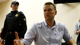 俄羅斯反貪腐抗議，俄羅斯反對派領袖亞歷塞依．納瓦尼（Alexei Navalny）前往莫斯科政治抗議活動途中被捕。 （圖／路透社／達志影像）

