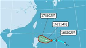 準颱丹娜絲路徑北修　氣象局估：可能撲台！雨彈轟炸時間曝
圖/翻攝自中央氣象局