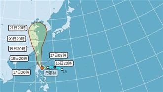 丹娜絲恐成穿心颱！2330發海警