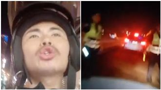 吃屎哥向館長宣戰　騎車上國道秒被抓