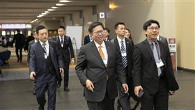 鄭文燦受邀出席全球城市挑戰論壇（2）桃園市長鄭文燦（前左）於美國時間11日上午應國務院邀請，出席2019全球城市挑戰論壇（GCTC）開幕場次，分享桃園市如何將科技融入市政及市民生活，透過先進科技帶動城市發展。（桃園市政府提供）中央社記者吳睿騏桃園傳真  108年7月12日