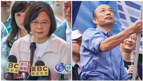 韓國瑜批能力不足　蔡英文回擊：應該在自己崗位好好努力
合成圖，翻攝自蔡英文臉書、韓國瑜臉書